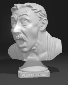Busta Vlasta Burian - 3D tlač - STL