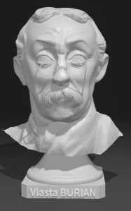 Busta Vlasta Burian - 3D tlač - STL