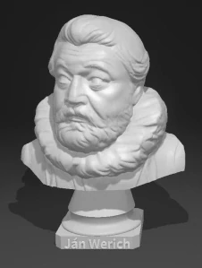 Busta Jan Werich - 3D tlač - STL
