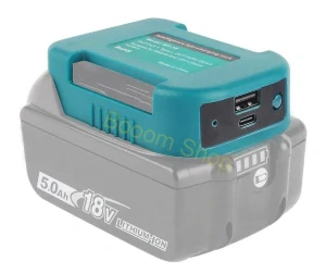USB držiak na opasok pre batérie makita - USB A USB C redukcia batérie makita