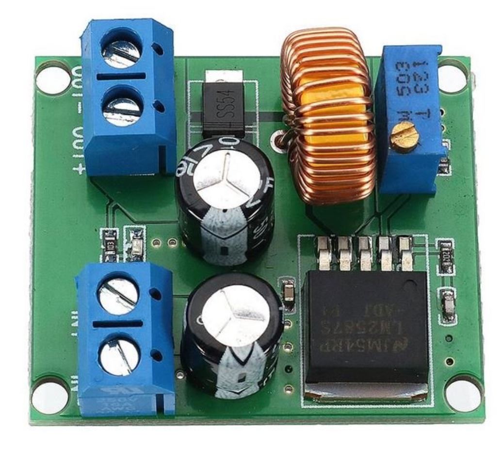 Nastaviteľný regulátor 3-35V DC na 4-40V DC