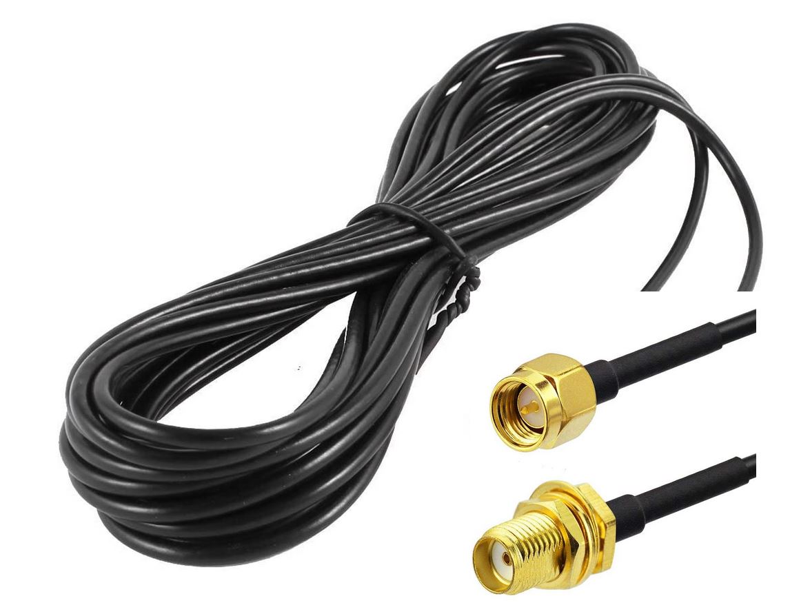 Prepojovací kábel SMA F na SMA M - RG-174 10m