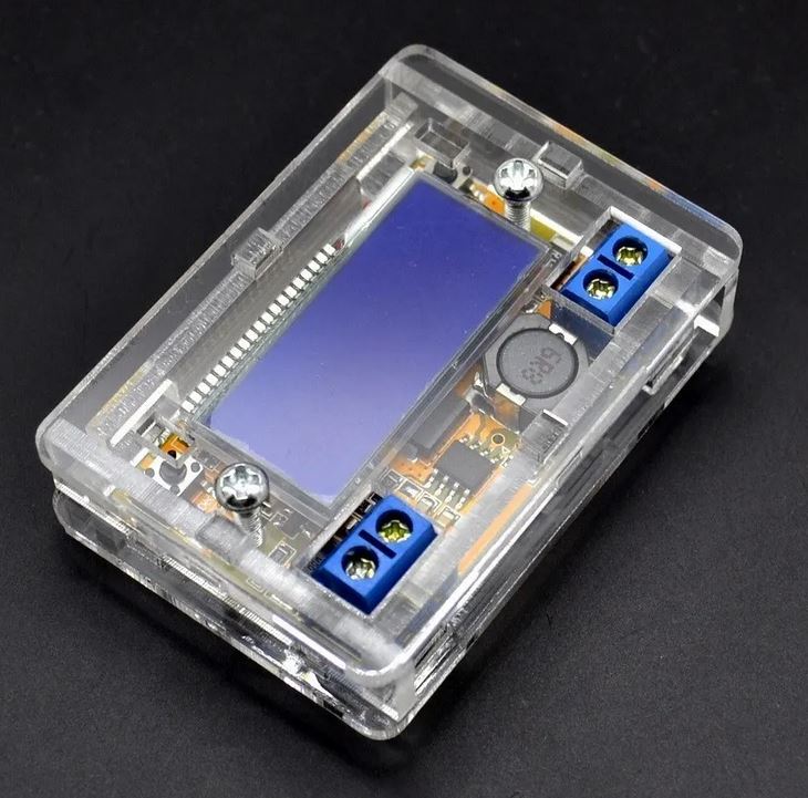 DC 5V - 23V LCD nastaviteľný regulátor s praktickým púzdrom