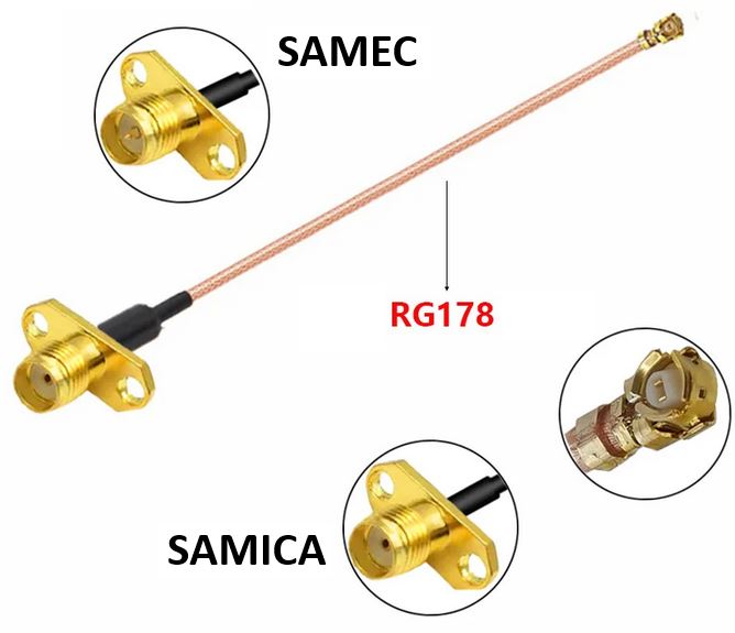 SMA na IPEX redukcia - RG178 - výber varianty