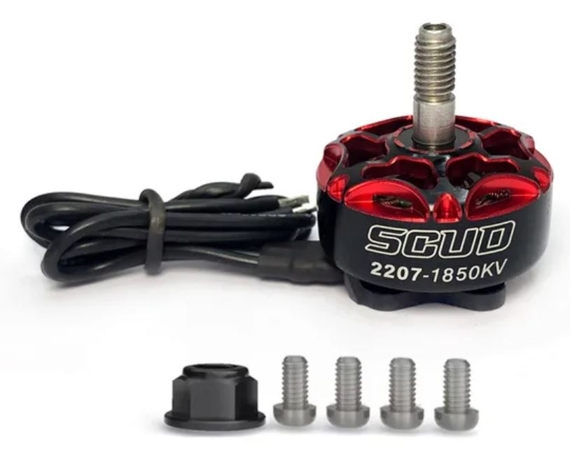 4ks elektromotor 2207 / 1850KV pre 5 aj 7 palcový FPV dron 3S - 6S batérie