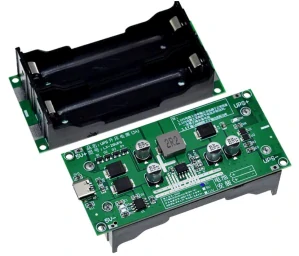 Založný zdroj modul pre 2x 3,7V 18650 batérie - 5V, 9V, 12V DC zdroj