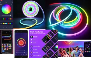 Programovateľný LED neónový pás - bluetooth aplikácia pre smart telefóny