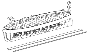 Záchranný čln -  univerzálny drevený model