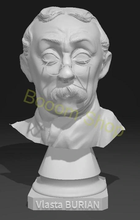 Busta Vlasta Burian - 3D tlač - STL
