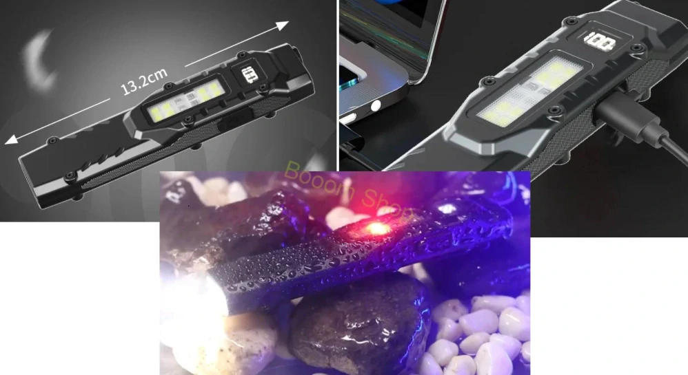 Kovová výkonná vrecková LED lampa