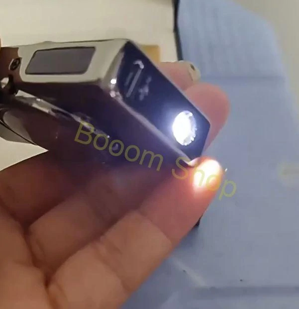Kovový USB zapaľovač s hodinkami a led svetlom