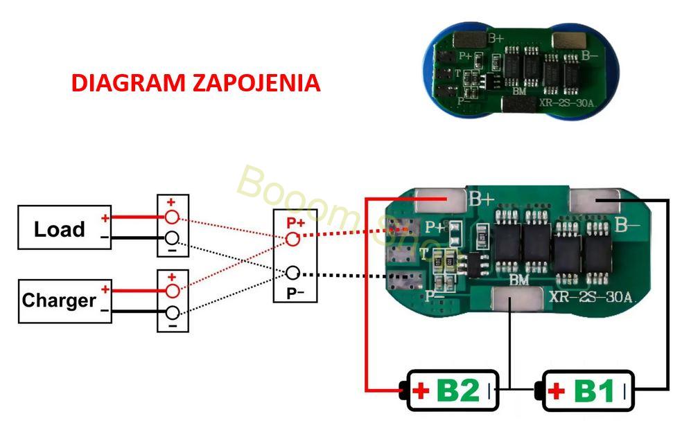 Balancér 7,4V pre 2 sekcie Li-ion / 10A