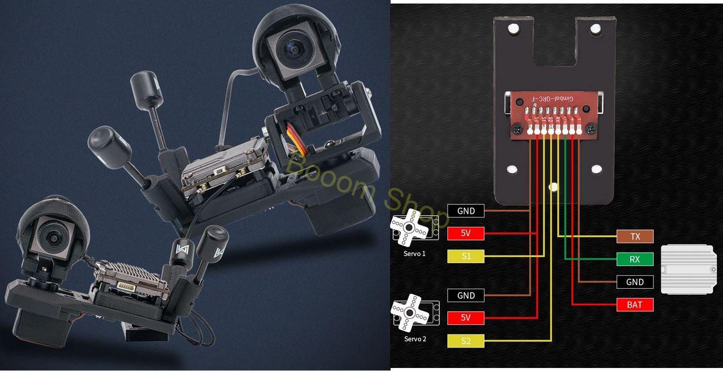 Gimbal pre FPV RC Head tracker - 1 a 2 osi rotácie
