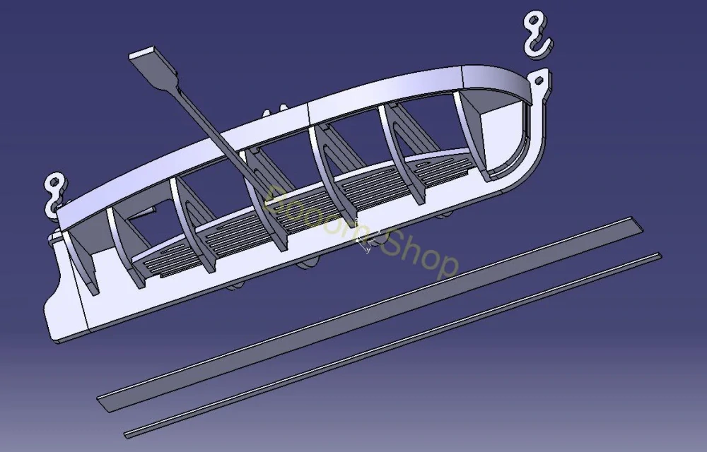 Záchranný čln -  univerzálny drevený model