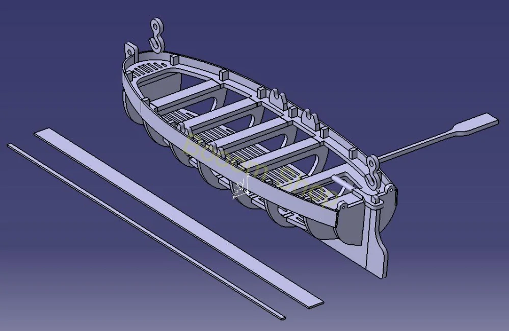 Záchranný čln -  univerzálny drevený model