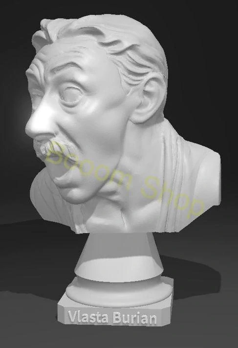 Busta Vlasta Burian - 3D tlač - STL