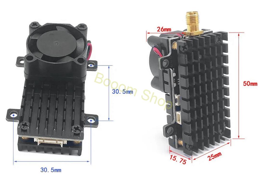 Long range video audio vysielač pre FPC drony a RC modely - 2000mW