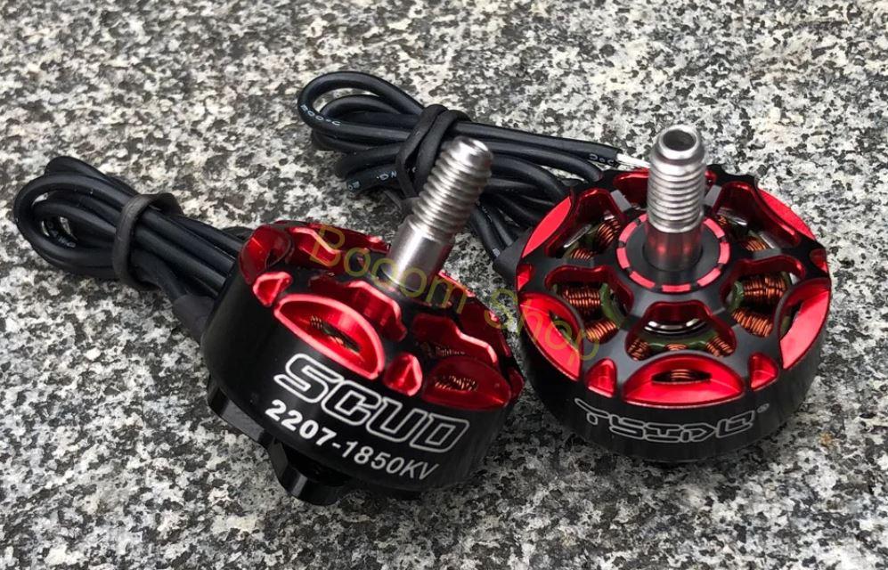4ks elektromotor 2207 / 1850KV pre 5 aj 7 palcový FPV dron 3S - 6S batérie