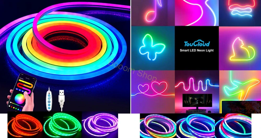 Programovateľný LED neónový pás - bluetooth aplikácia pre smart telefóny