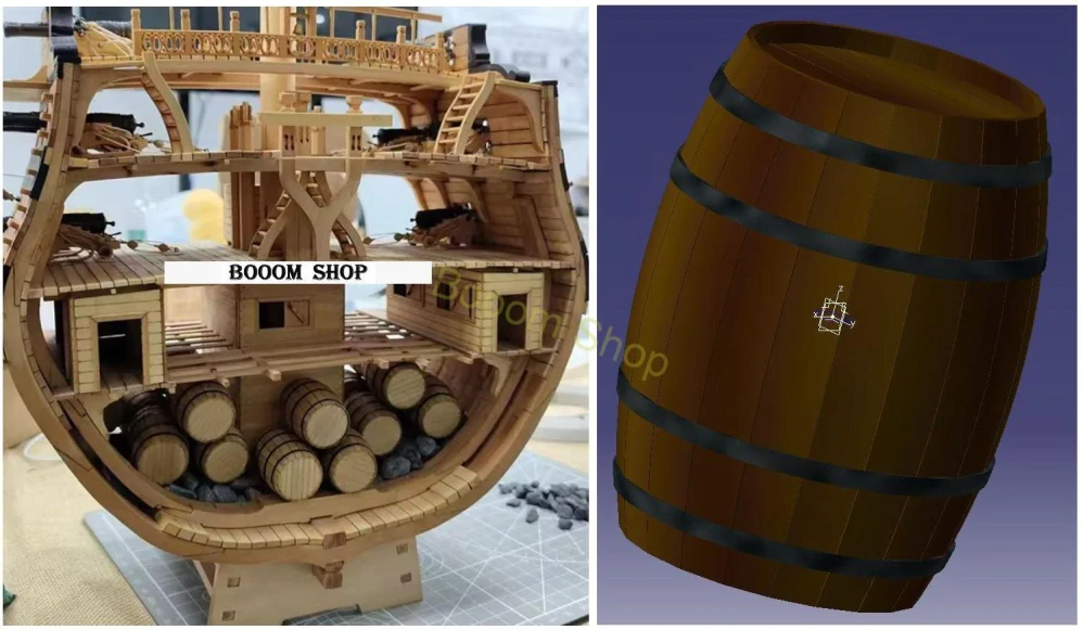 Drevený sud pre realistické modely - výroba a návrh na zakázku