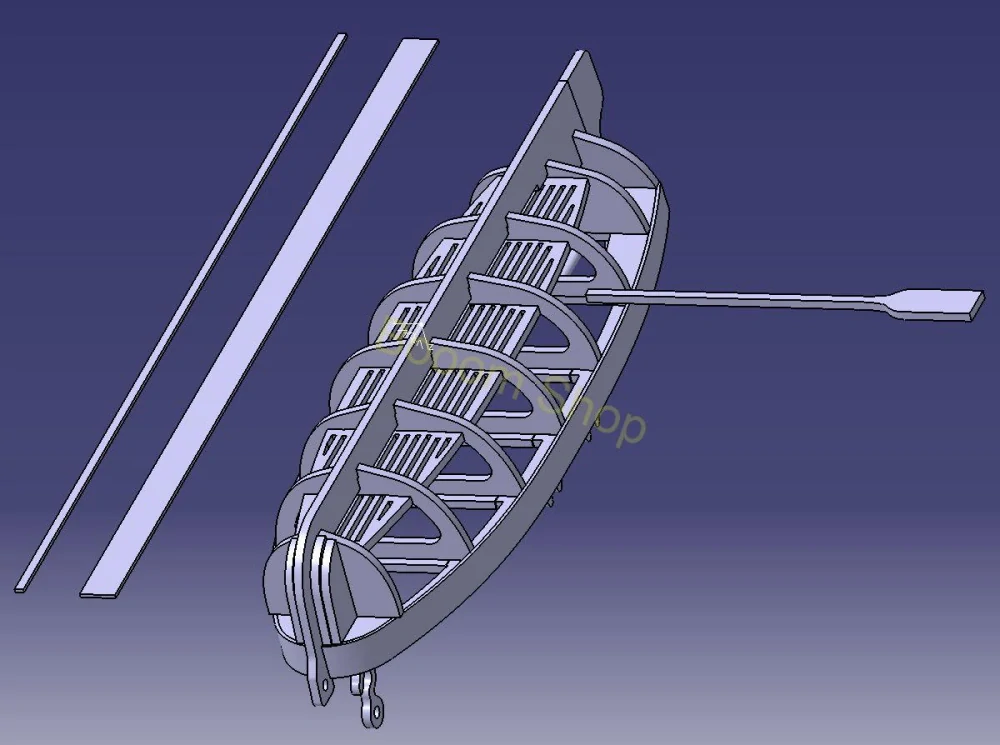 Záchranný čln -  univerzálny drevený model