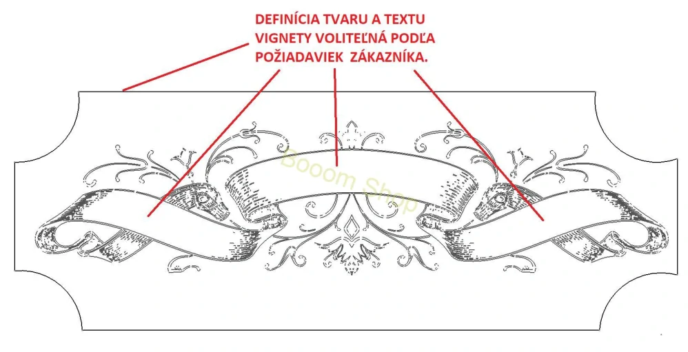 Vigneta / Štítok pre drevené modely lodí na zakázku 