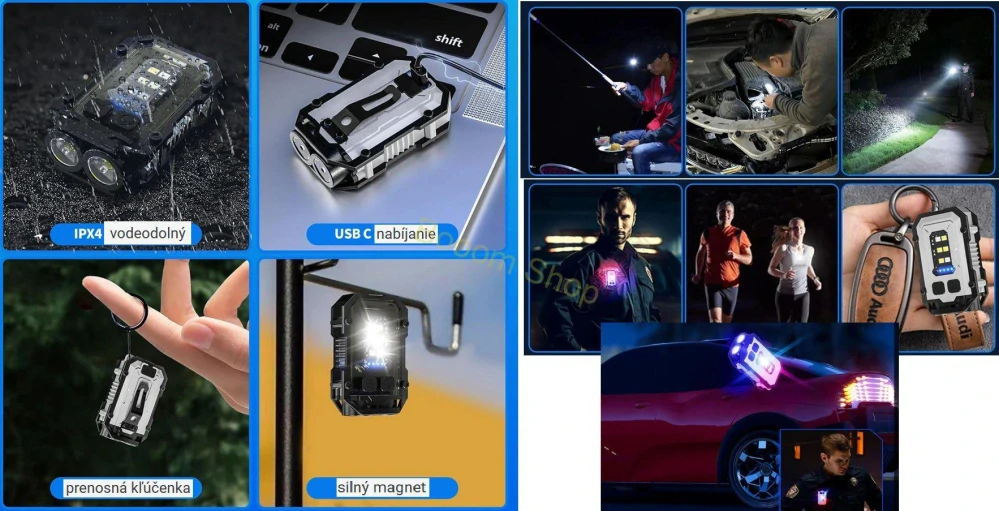 Mini LED univerzálne svetlo - kľúčenka