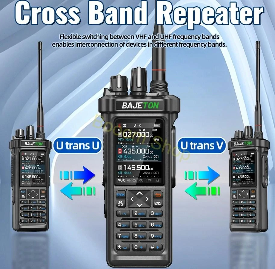 CB VHF UHF TX a RX 2.0 - 600 MHz GPS Bajeton BJ-9000 ručná vysielačka