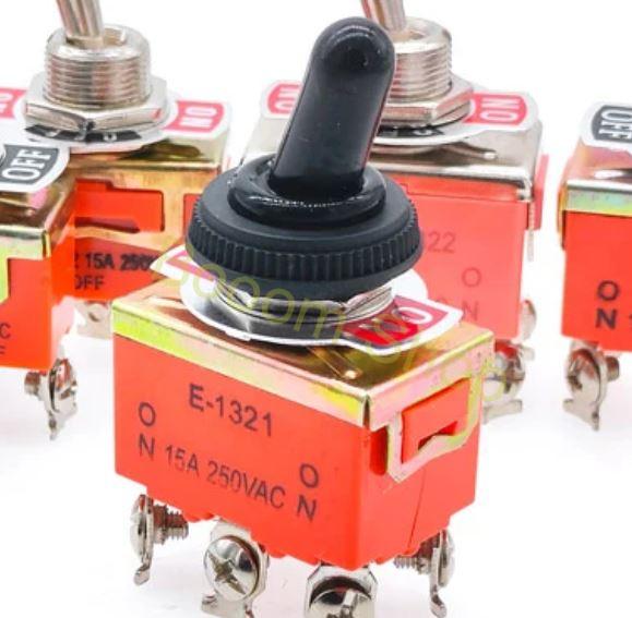 Trojpolohový spínač / vypínač 15A 12V-250V s vodeodolným púzdrom