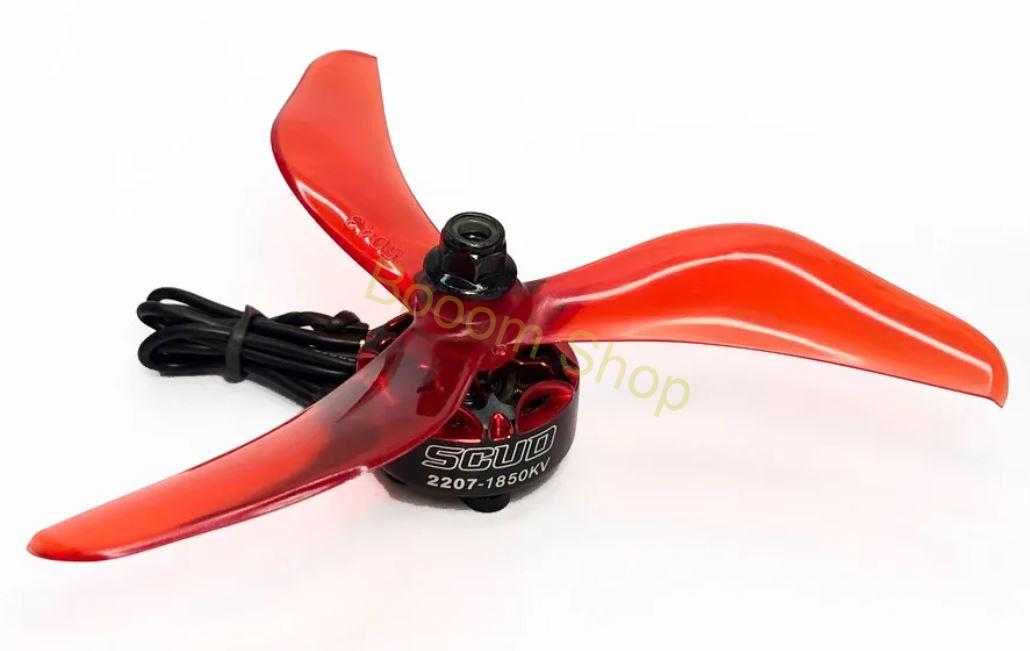 4ks elektromotor 2207 / 1850KV pre 5 aj 7 palcový FPV dron 3S - 6S batérie