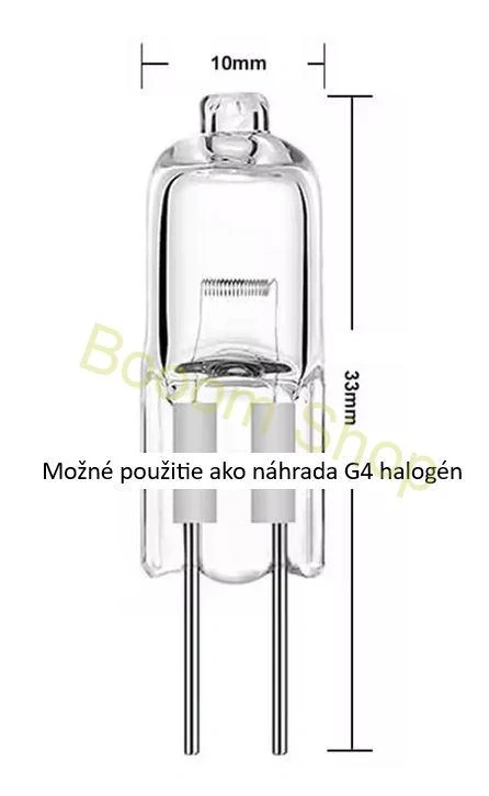 12V LED žiarovka pre konektor G4 halogén