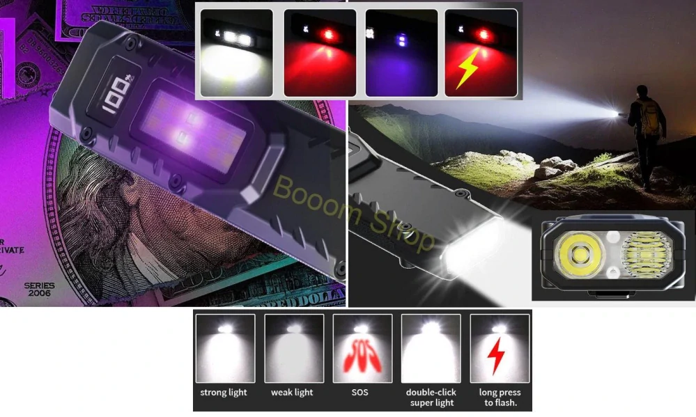 Kovová výkonná vrecková LED lampa