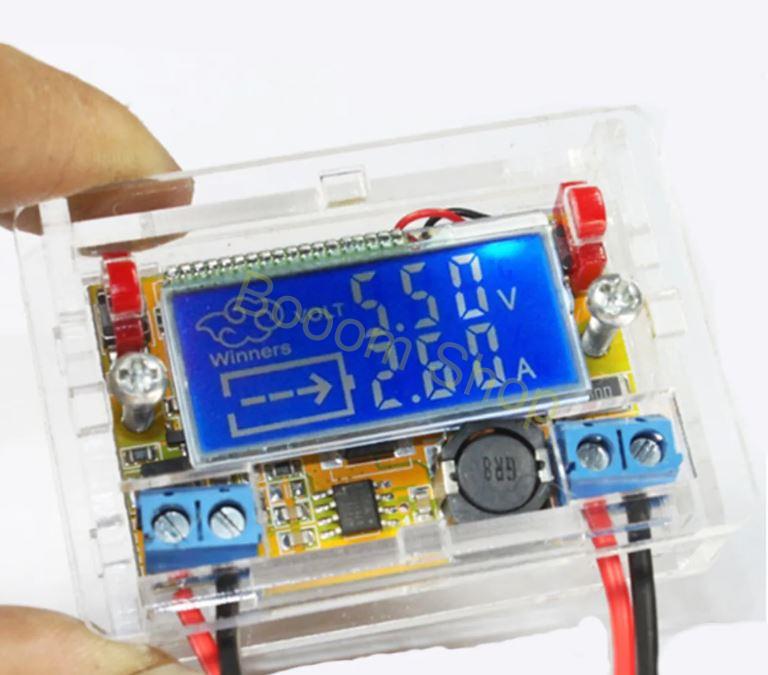 DC 5V - 23V LCD nastaviteľný regulátor s praktickým púzdrom