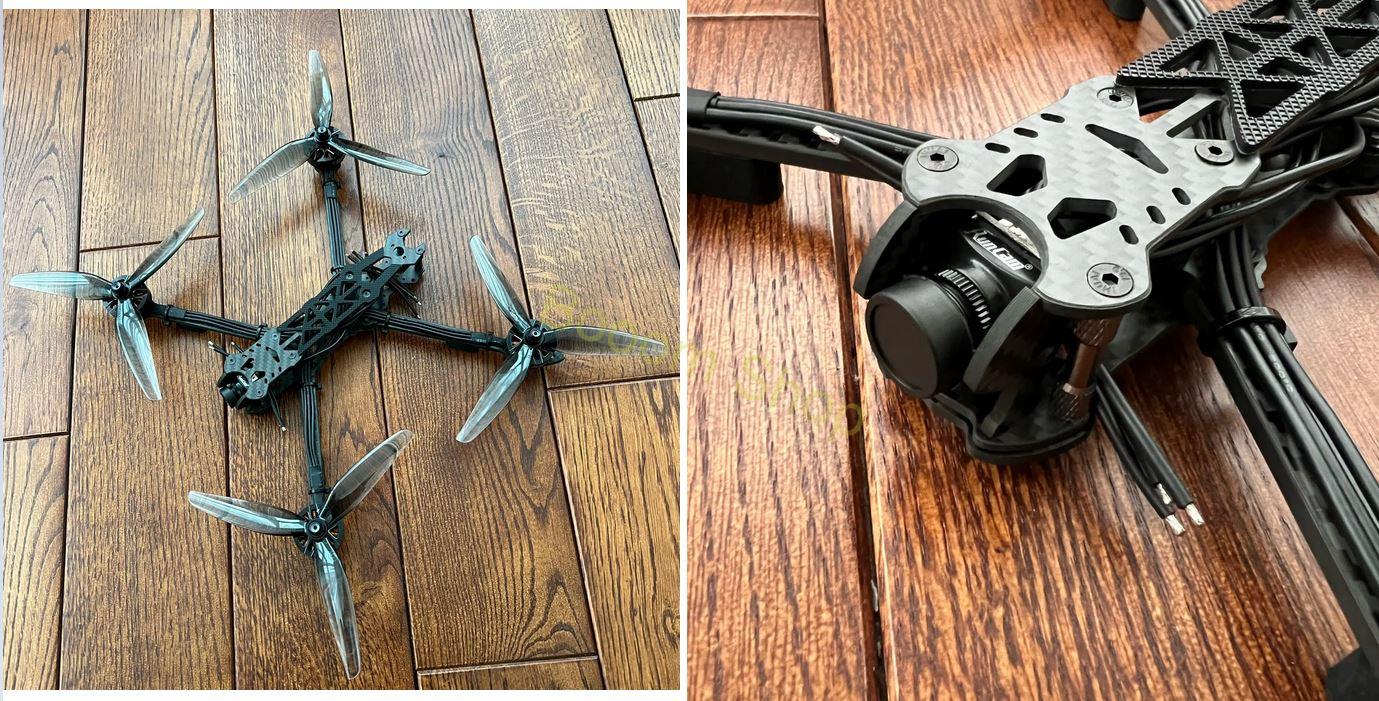 Karbónový rám pre 7 palcový FPV dron Mark 4