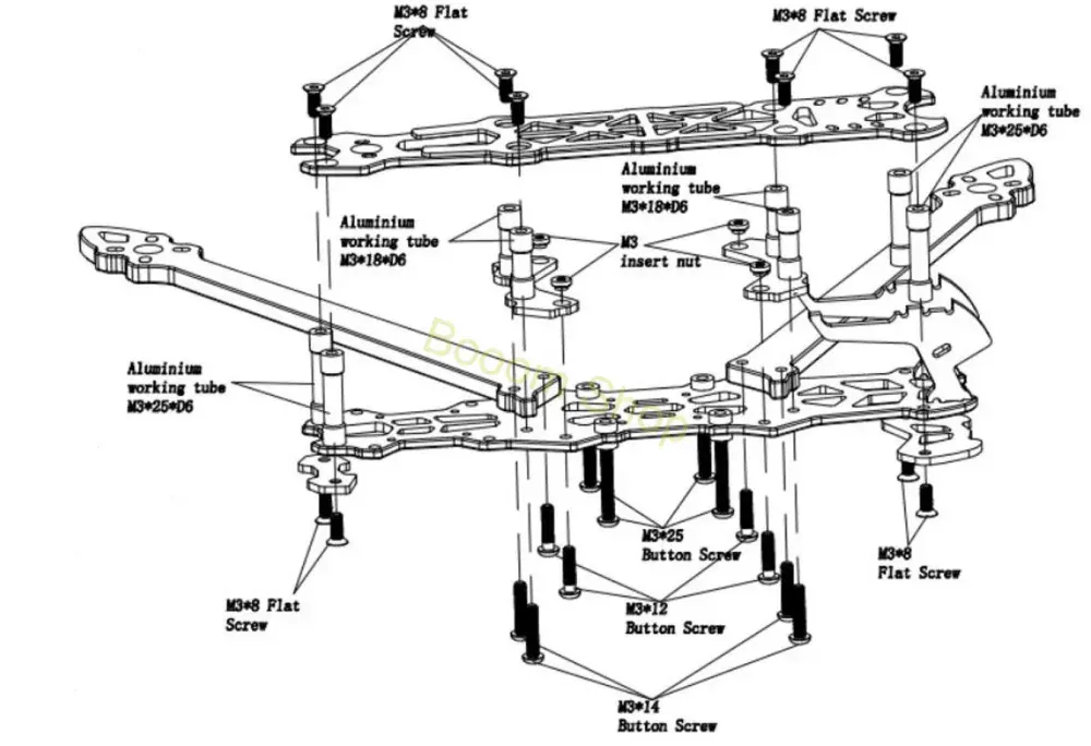 Karbónový rám pre 5 palcový FPV dron