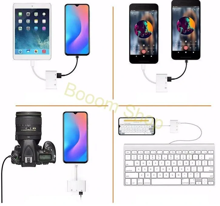USB C adaptér pre SD / mikro SD karty a USB vstup