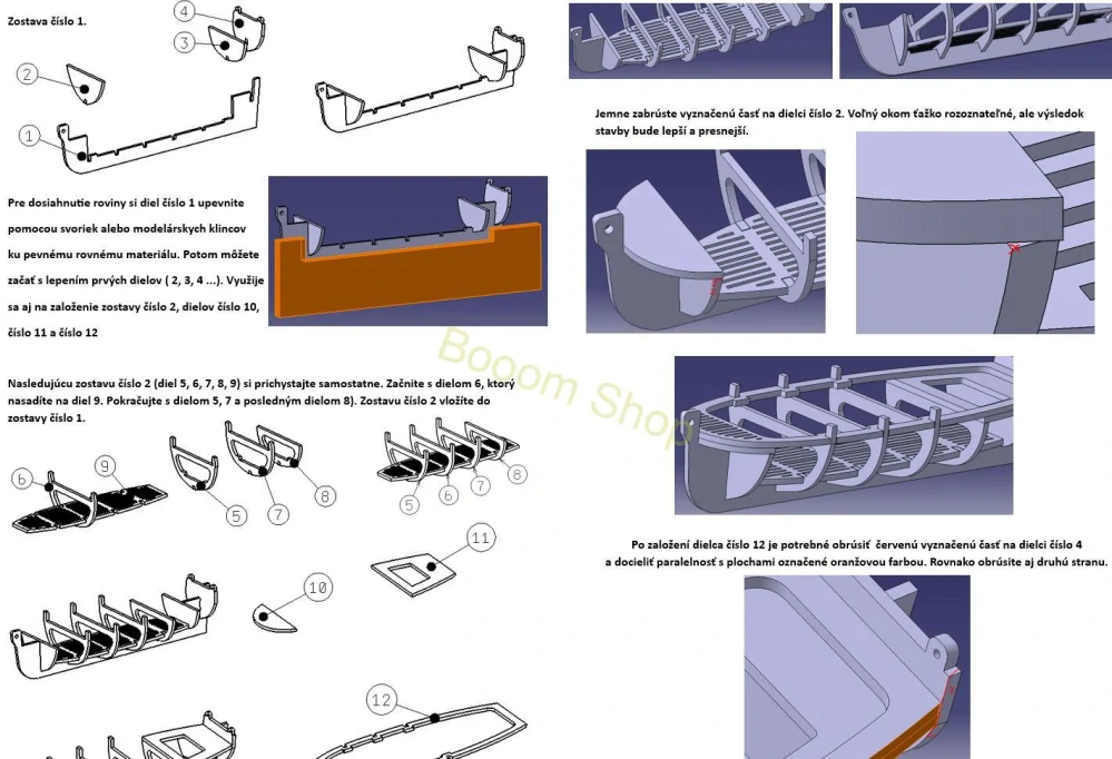 Záchranný čln -  univerzálny drevený model