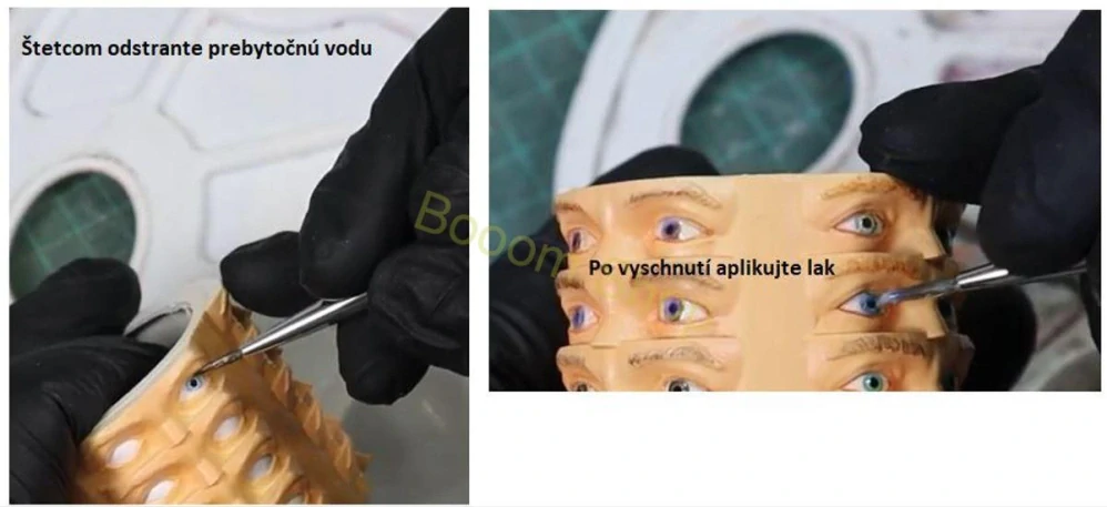 Realistické oči pre figúrky - obtlačkový hárok