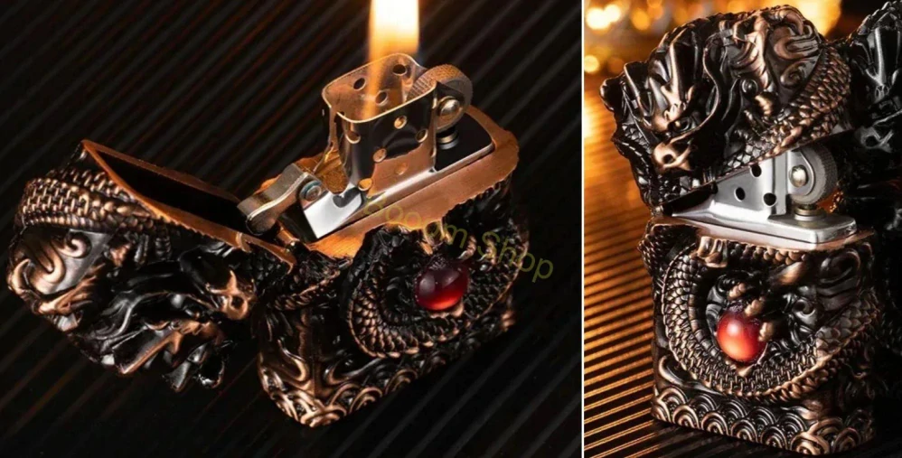 Kovový benzínový zapaľovač