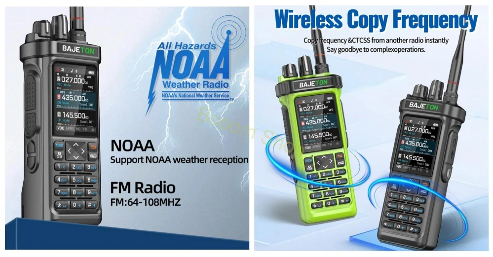 CB VHF UHF TX a RX 2.0 - 600 MHz GPS Bajeton BJ-9000 ručná vysielačka