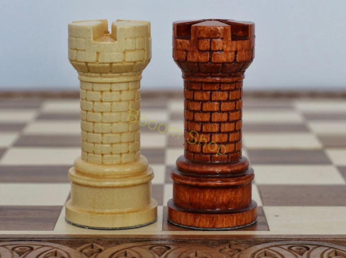 Luxusné drevené šachové figúrky