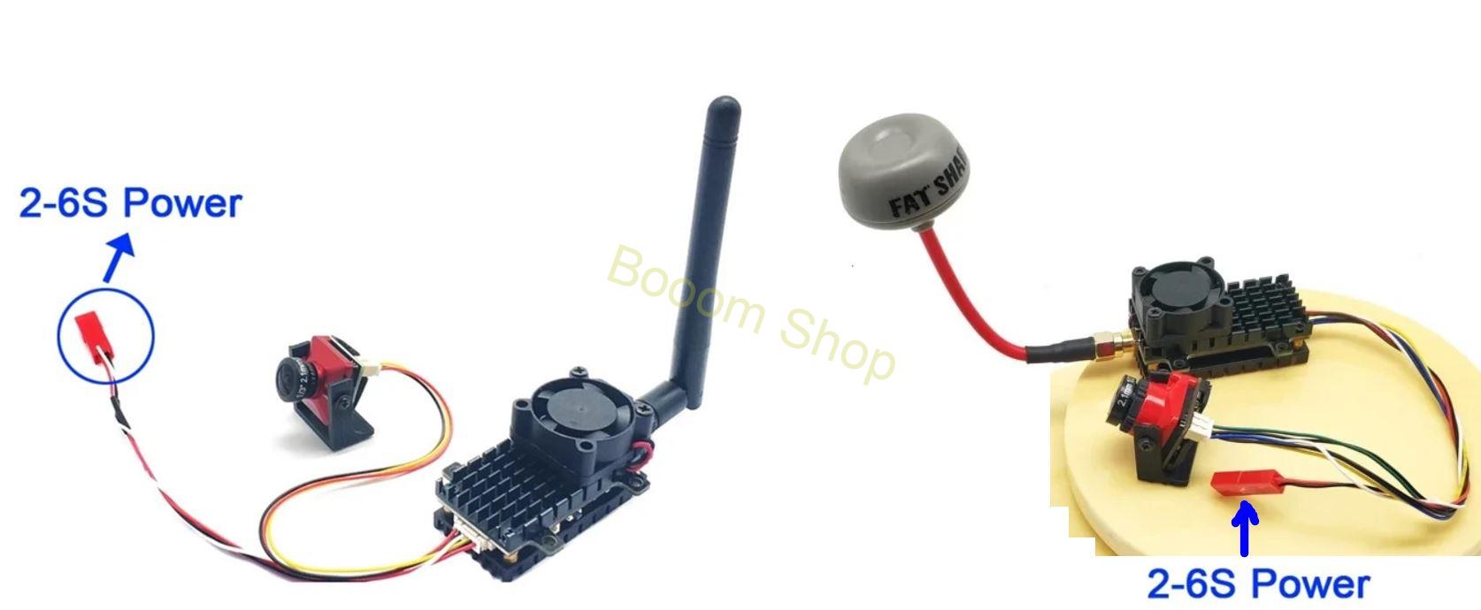 Long range video audio vysielač pre FPC drony a RC modely - 2000mW