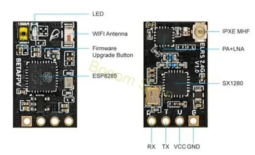 ELRS receiver 2,4GHz - prijímač s anténou