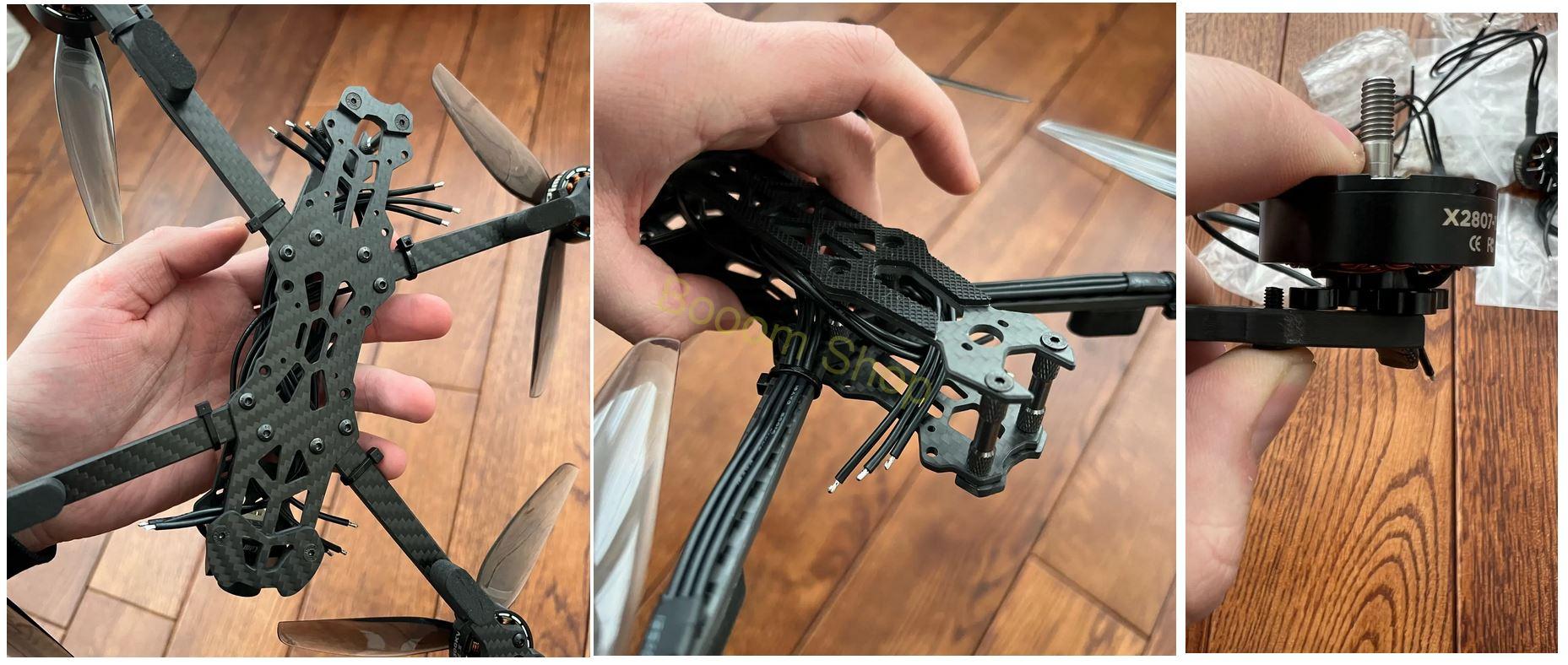 Karbónový rám pre 7 palcový FPV dron Mark 4